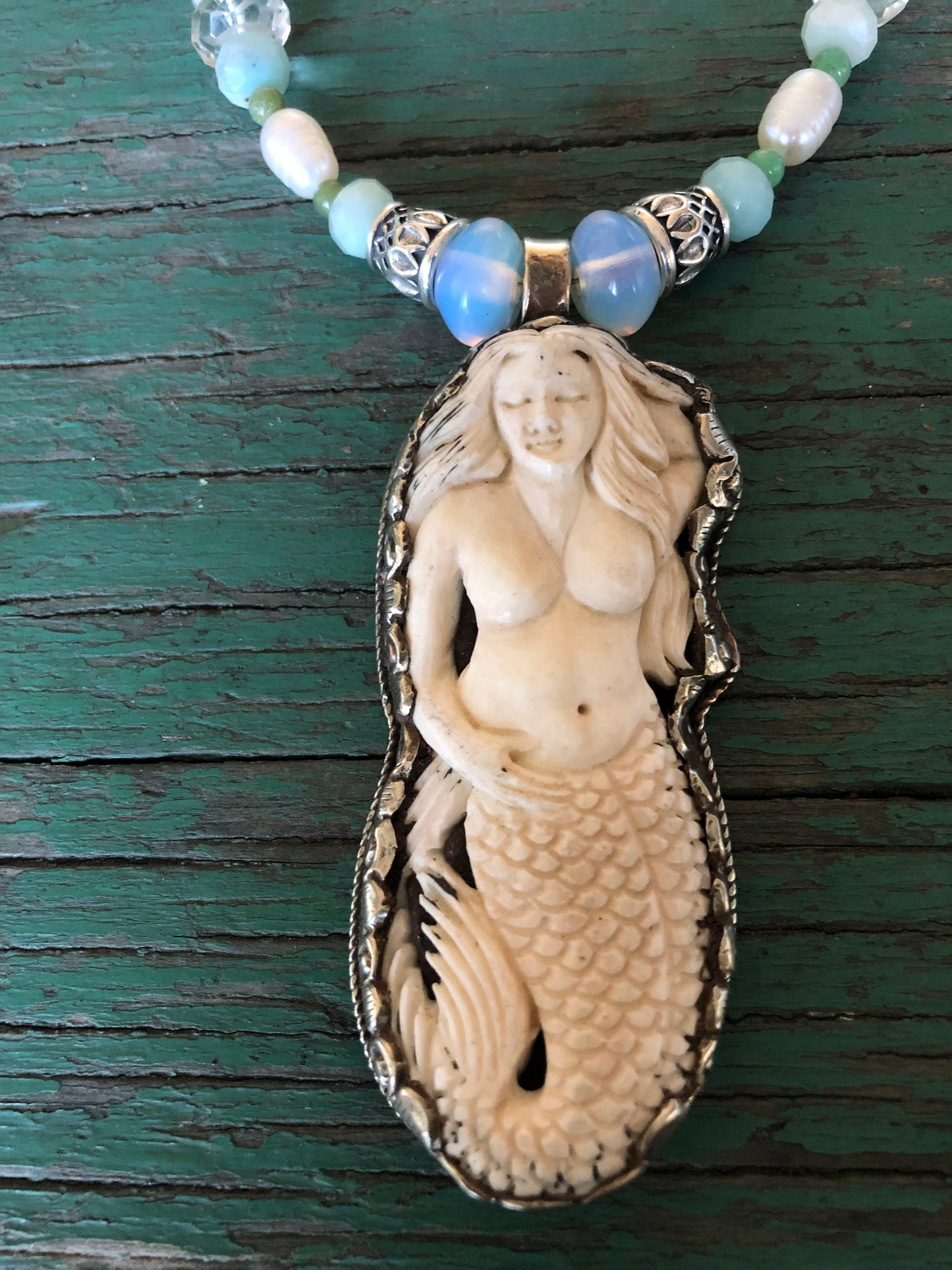 Carved Mermaid Pendant